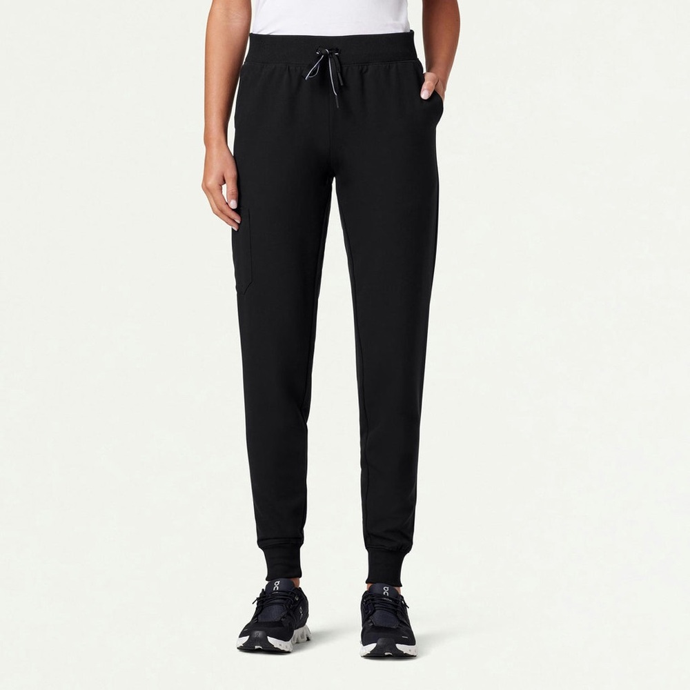 NEW! Black JAANUU Silex Slim Knit-Waist Scrub Jogger; tags attached/original pkg